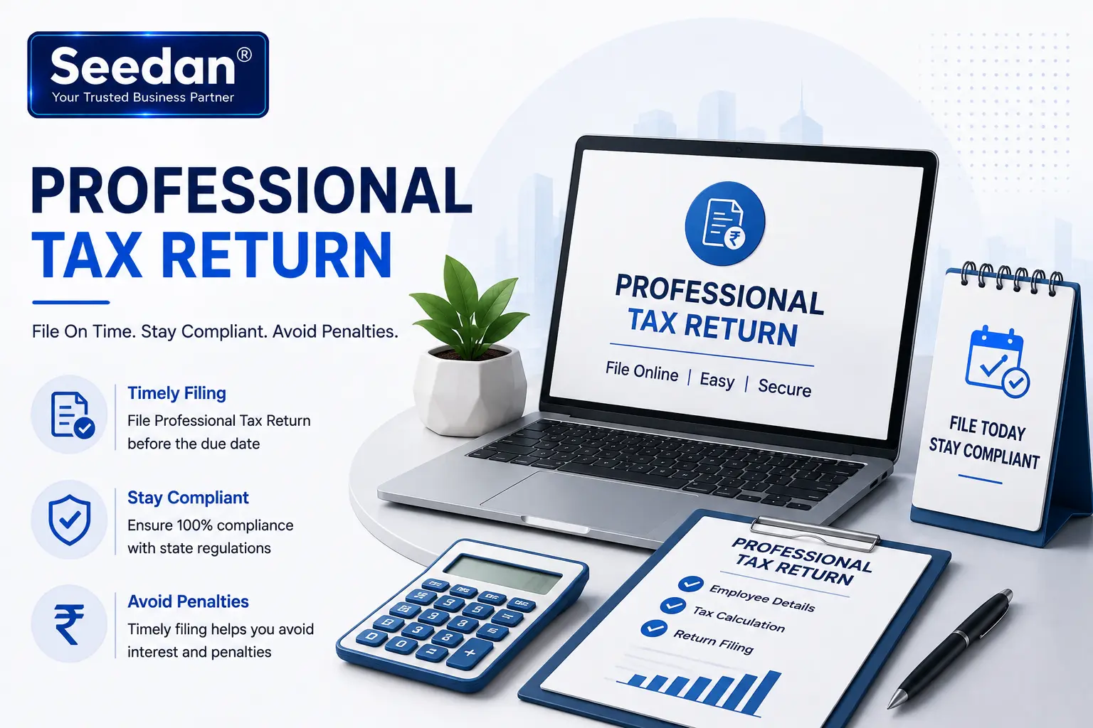 Professional Tax Return Filing — illustration